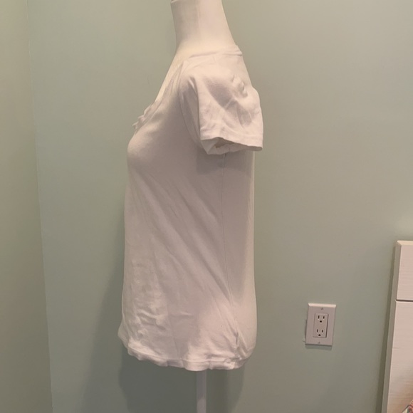 Gap Womans White Short Sleeve Shirt Size Large - Picture 3 of 11